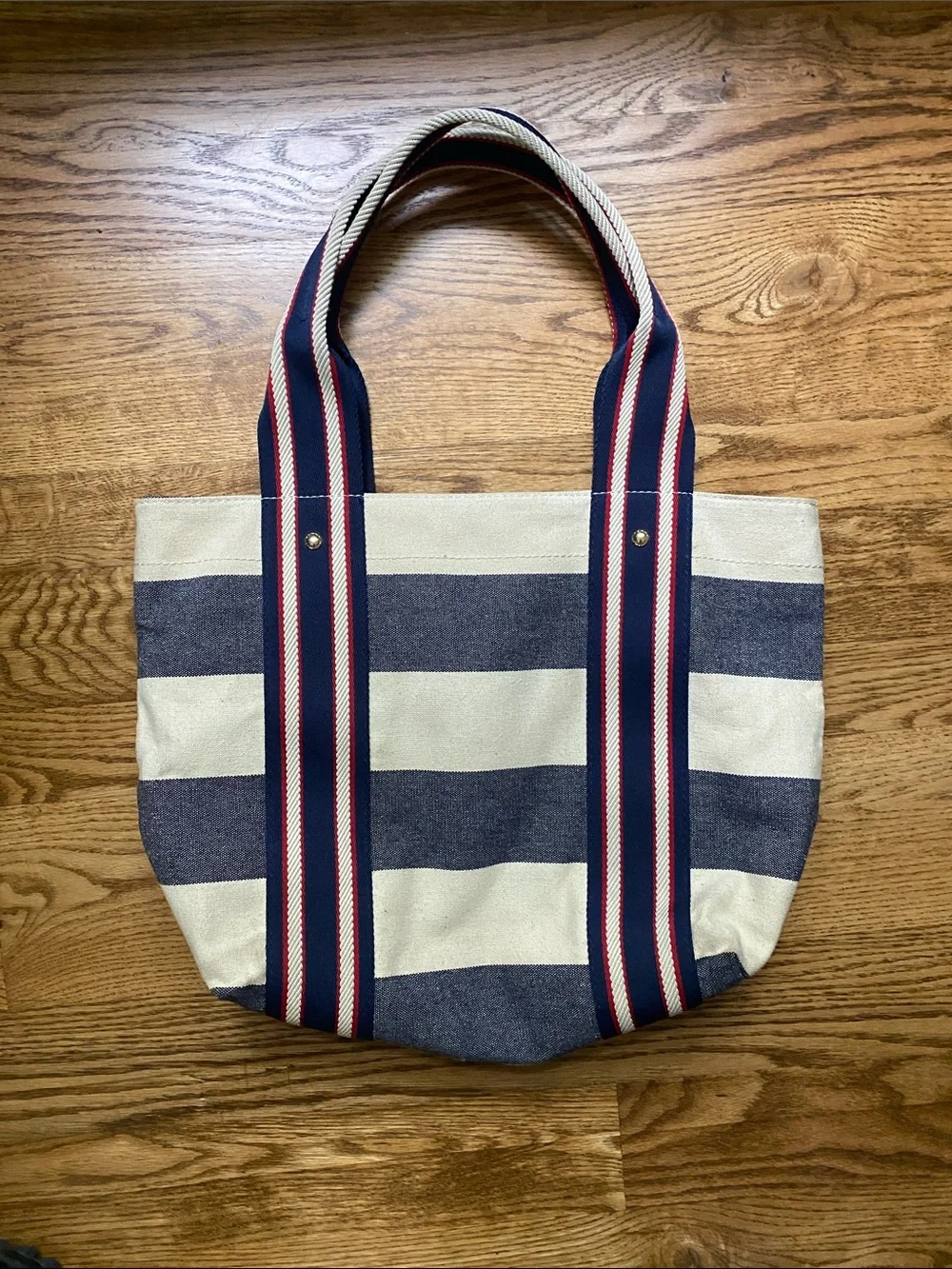 Tommy Hilfiger canvas tote bag weekender shopper stripe travel beach rugby large